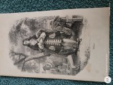 Gravura veche pe hartie cartonata lucioasa , pentru colectie sau pentru inramare pe un format A4
