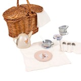 Jucarie set de ceai metalic in cosulet impletit Egmont Toys