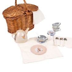 Jucarie set de ceai metalic in cosulet impletit Egmont Toys