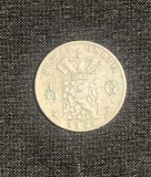 Moneda Argint Olanda 1855, 1/10 Gulden, KM#304, 0.720, 15mm, 1.25g