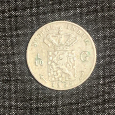 Moneda 1/10 gulden 1855 Olanda argint