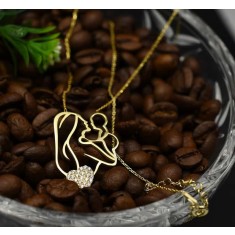 Colier din argint Happy Mom Gold Arg153E