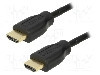 Cablu HDMI - HDMI, din ambele par&amp;#355;i, HDMI mufa, 1m, negru, LOGILINK - CH0035