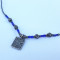 COLIER argint TRIBAL AFGHAN cu LAPIS LAZULI si MEDALION central VECHI de efect