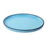 Set 6 farfurii intinse Electra Heinner, 27 cm, ceramica, Albastru