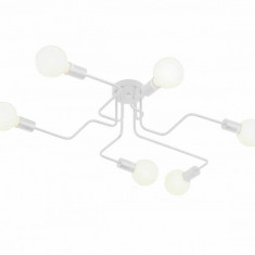 Plafoniera LED, 6 becuri E27, 50Hz, 60W, 230V, 18,5 x 90 x 70cm, alb