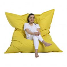 Fotoliu puf, Bean Bag, Ferndale Giant, 140 x 180 cm, poliester impermeabil, galben