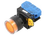 Comutator acționat prin apăsare LED 22mm