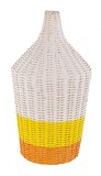 Veioza rattan alb galben portocaliu Sun &Oslash; 28 cm x 47.5 h