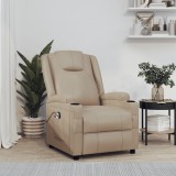 VidaXL Fotoliu cu ridicare pe verticală, cappuccino, piele ecologică