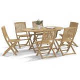 vidaXL Scaune grădină pliabile 6 buc. 44x50x88 cm lemn masiv acacia 3214232