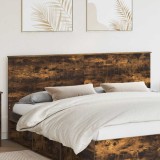 vidaXL Tăblie cap cu headboard Stejar fumuriu 200 cm Lemn compozit 887720