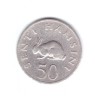 Moneda Tanzania 50 senti 1966, stare relativ buna, curata, Africa, Cupru-Nichel