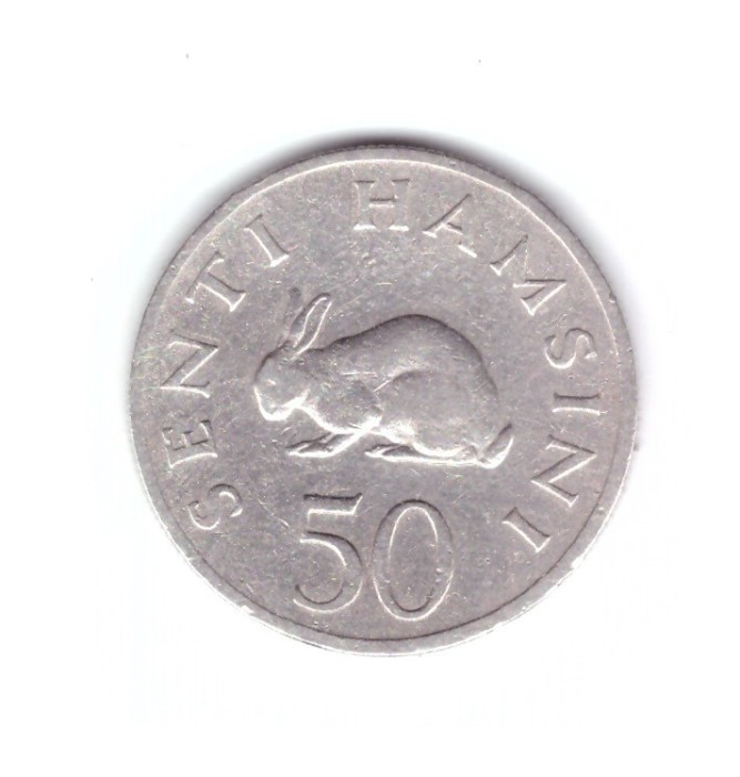 Moneda Tanzania 50 senti 1966, stare relativ buna, curata