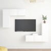 VidaXL Set dulapuri TV, 4 piese, alb, lemn prelucrat 3078689
