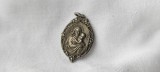 MEDALION FECIOARA MARIA cu PRUNCUL ISUS art noveau 1900 FRANTA de colectie UNIC