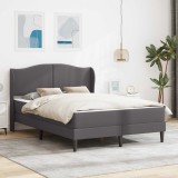 Cumpara ieftin Cadru de pat cu saltea Gri 160 x 200 cm Piele artificiala