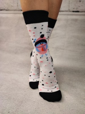 STK462-2 Sosete medii din bumbac ultrasox model pinguin foto