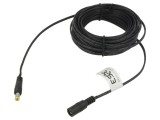 Cablu ESPE 2x0,52mm&sup2; DC 5,5x2,1mm mufă și soclu drept negru KP216-211-213-1000