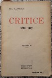 Critice - Titu Maiorescu// volumul III, 1930