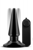 Vibrator Anal Adventures Anal Pleaser, Negru, 10 cm