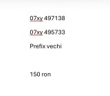 Cartele prefix vechi