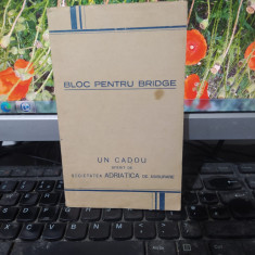Bloc pentru bridge, un cadou oferit de Societatea Adriatica de asigurare 202