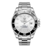 Tevise Ceas barbatesc de mana Mecanic Automatic Luxury Elegant Argintiu Alb