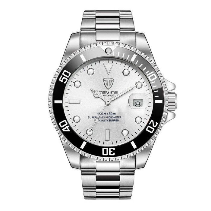 Tevise Ceas barbatesc de mana Mecanic Automatic Luxury Elegant Argintiu Alb