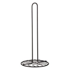 Suport hartie bucatarie, Metal, 29x13 cm, Negru foto