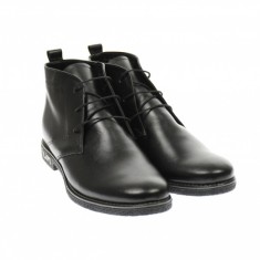 Oferta marimea 36 - Ghete dama, model casual, imblanite din piele naturala, negre - LG01NBOXN