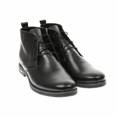 Oferta marimea 36 - Ghete dama, model casual, imblanite din piele naturala, negre - LG01NBOXN foto
