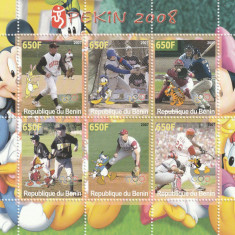 Benin 2008 - Sport,J.O. de vara Pekin - bloc dantelat 6 valori