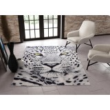 Covor Model Tigru 11368-190, Marime 80 x 150 cm, Gri, Inaltime Fir 9 mm, Antialergic, Polipropilena, Living, Dormitor, Sufragerie, Birou