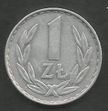 POLONIA 1 ZLOT ZLOTY 1977 [1] XF , livrare in cartonas, Europa, Aluminiu