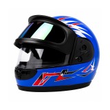 Casca Moto/Scuter FIXATO Full Face, Viziera Dubla, Marime Universala 59-62cm, Albastru