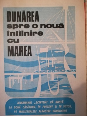 1985 Reclama CANAL DUNAREA - MAREA NEAGRA 24 x 16,5 cm comunism foto