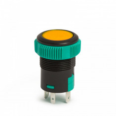 Intrerupator buton incorporabil 12V, LED Portocaliu Best CarHome foto