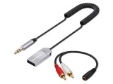 Receiver Bluetooth Wireless QOLTEC 56983, Rază 10m, Bluetooth 6.0 Negru