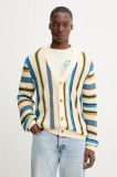 Desigual cardigan din bumbac CADAQUES culoarea bej, 25WMJF01