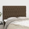 VidaXL Tăblii de pat, 4 buc, maro &icirc;nchis, 72x7x78/88 cm, textil 3116669