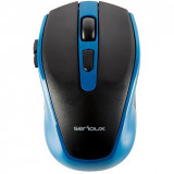 Mouse Pastel 600, fara fir, USB, albastru, Serioux