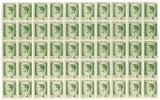 Uzuale, Mihai I, hartie alba, 1945-1947 - valoarea de 4 L, neobliterata, coala x 50 buc.