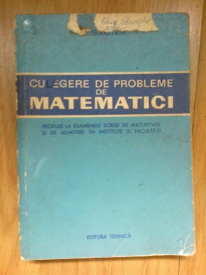 h0d Culegere De Probleme De Matematici Propuse La Examenele Scrise De Maturitate foto