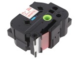 Bandă Laminată Albă 36mm cu Caracter Roșu 8m