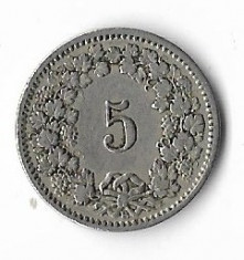 Moneda 5 rappen 1913 - Elvetia foto