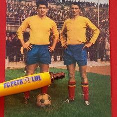 Foto fotbal-jucatorii A. BADEA si M. DRIDEA (ambii Petrolul Ploiesti; Romania)