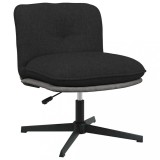 VidaXL Scaun de birou pivotant, negru, material textil