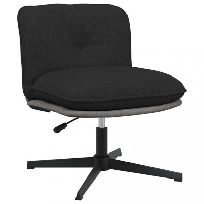 vidaXL Scaun de birou pivotant, negru, material textil foto