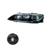 Far Mazda 6 05.2005-11.2007 TYC dreapta fata, tip bec H1+H1+H3, culoare rama negru reglaj electric